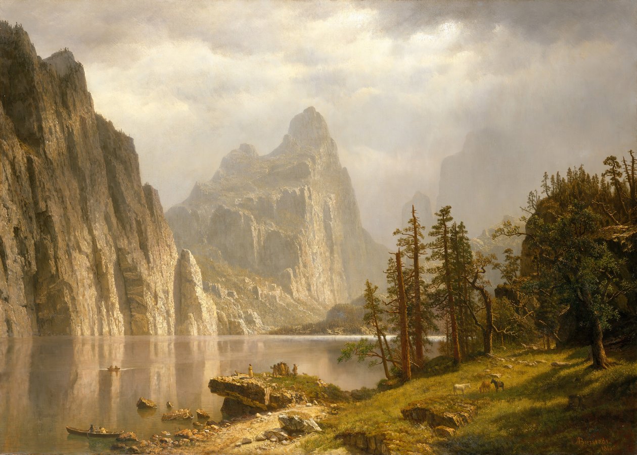 Merced River, Yosemite Valley, 1866. alkotó: Albert Bierstadt