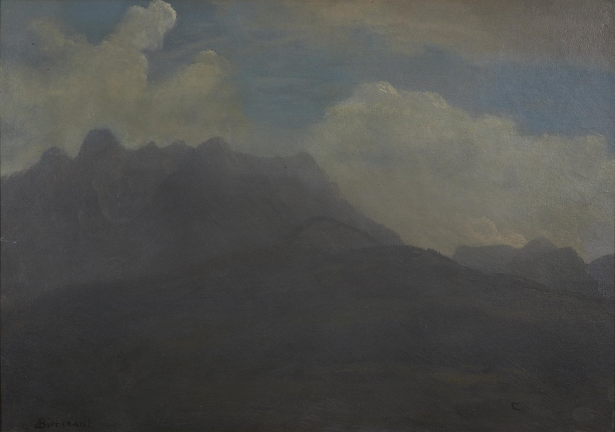 Hegyek és hegylábak alkotó: Albert Bierstadt