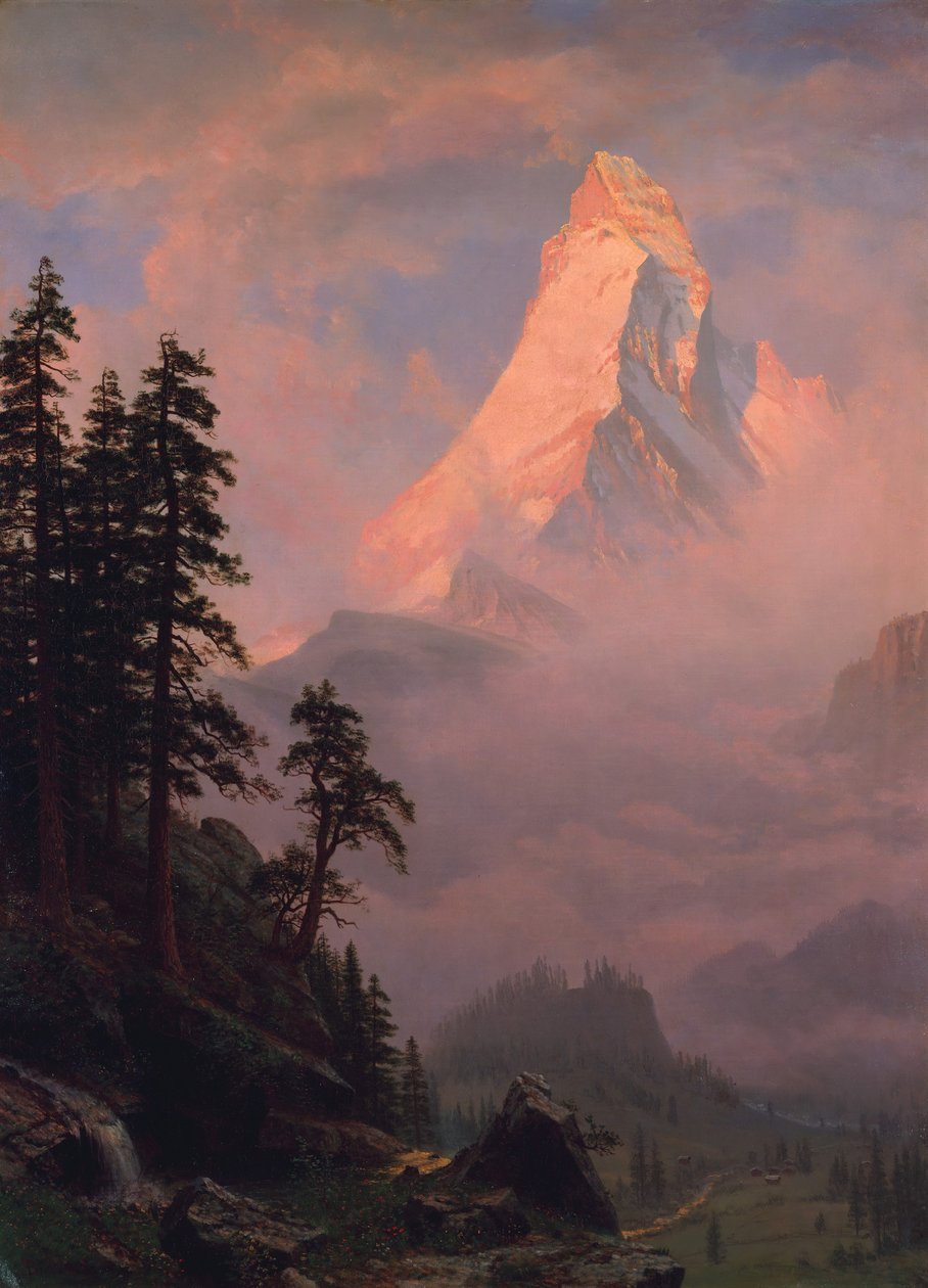 Napkelte a Matterhornon, 1875 után. alkotó: Albert Bierstadt