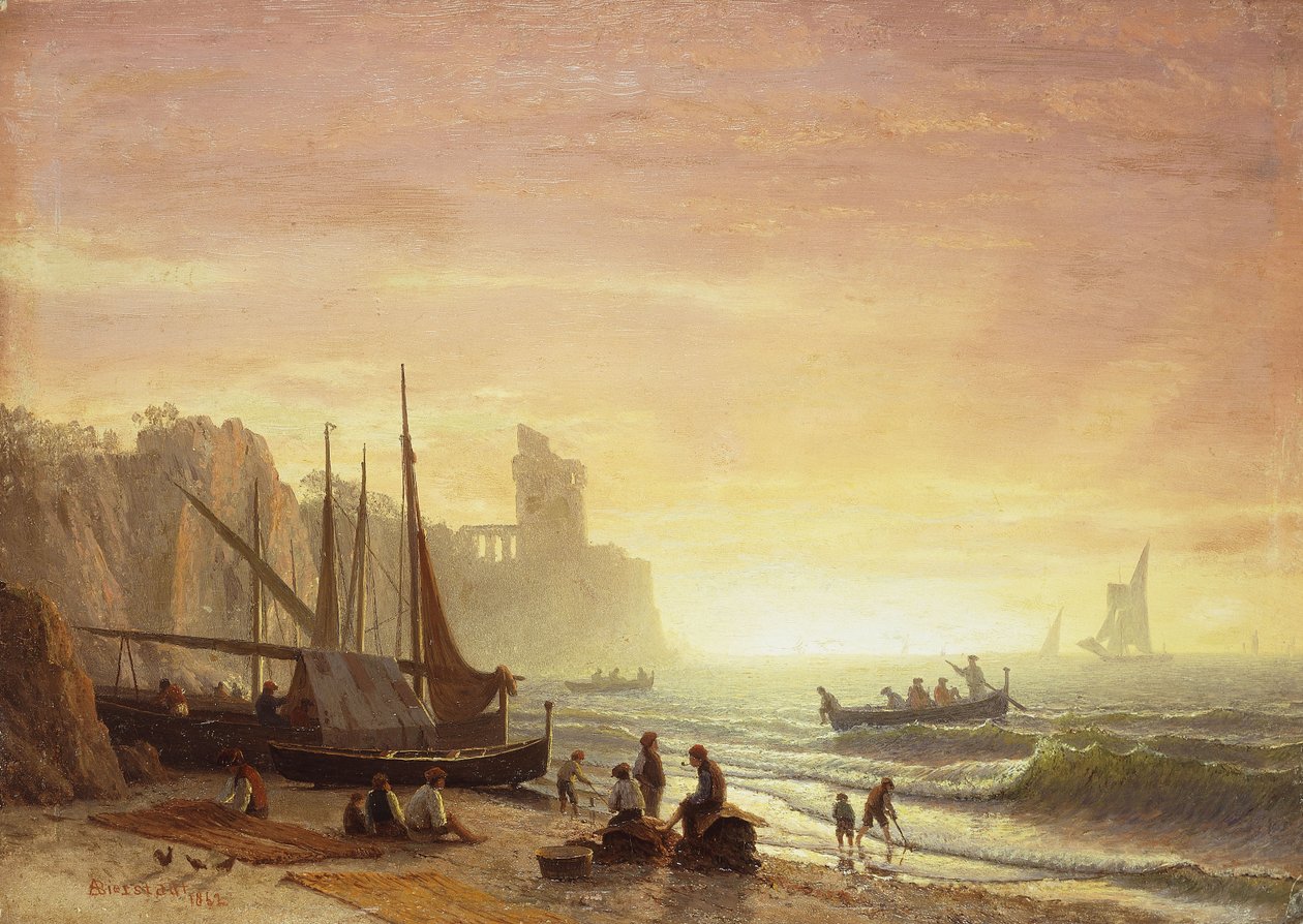 A halászflotta, 1862 alkotó: Albert Bierstadt