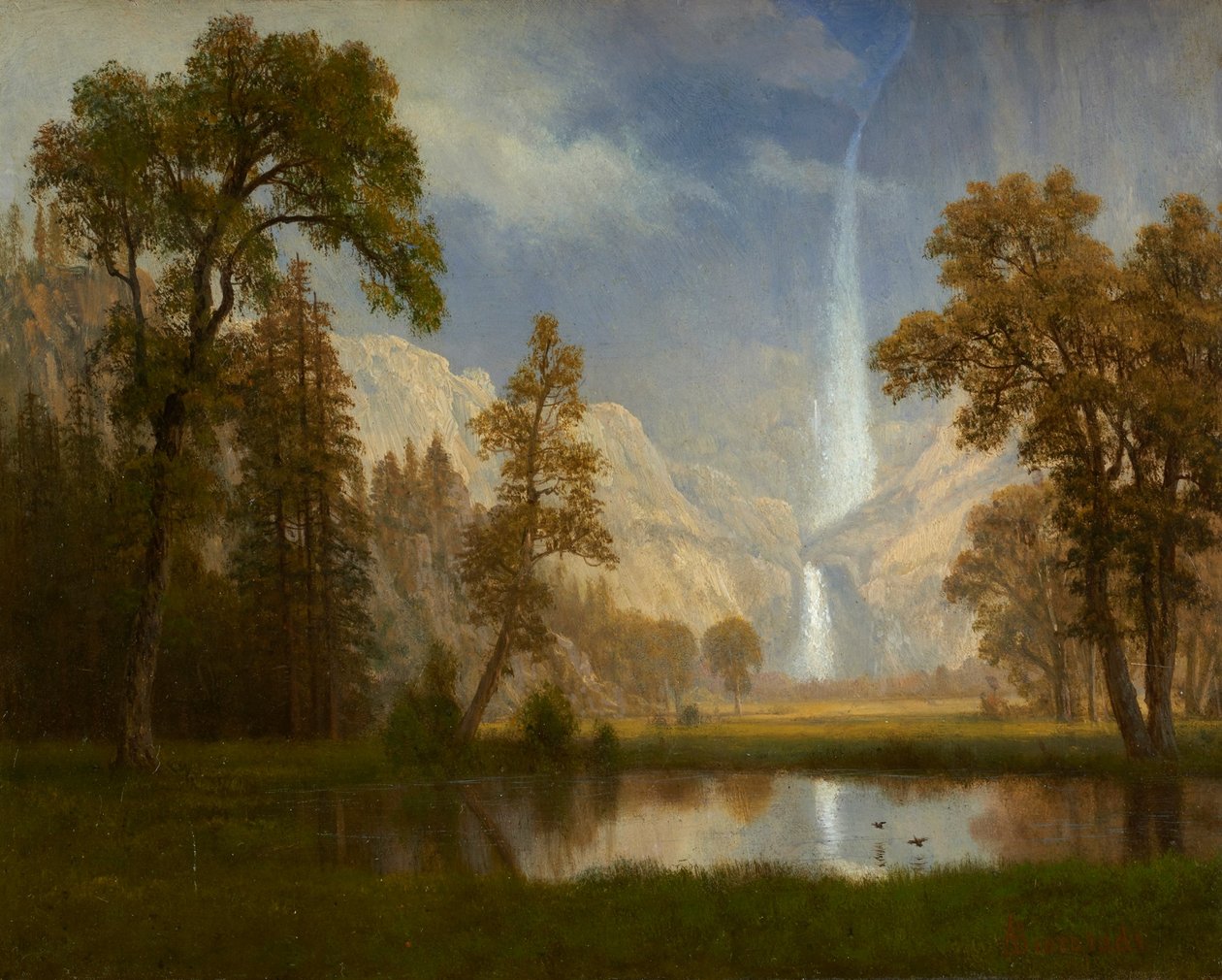 Yosemite-vízesés alkotó: Albert Bierstadt