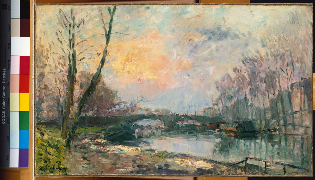 Kilátás a Szajnára, Párizs alkotó: Albert Charles Lebourg