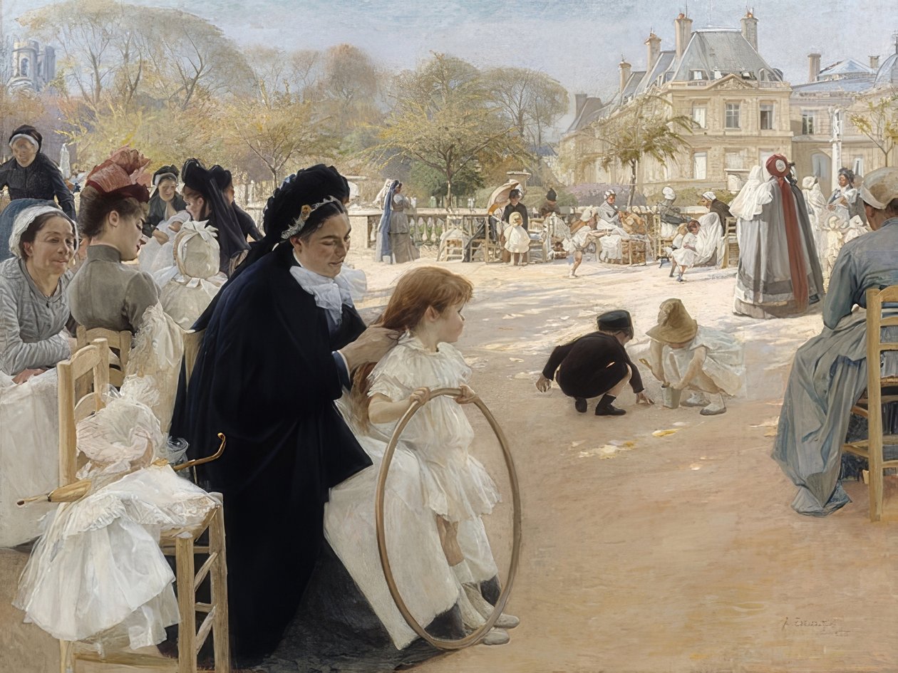 Luxembourg Gardens, Párizs. 1887 alkotó: Albert Gustaf Aristides Edelfelt
