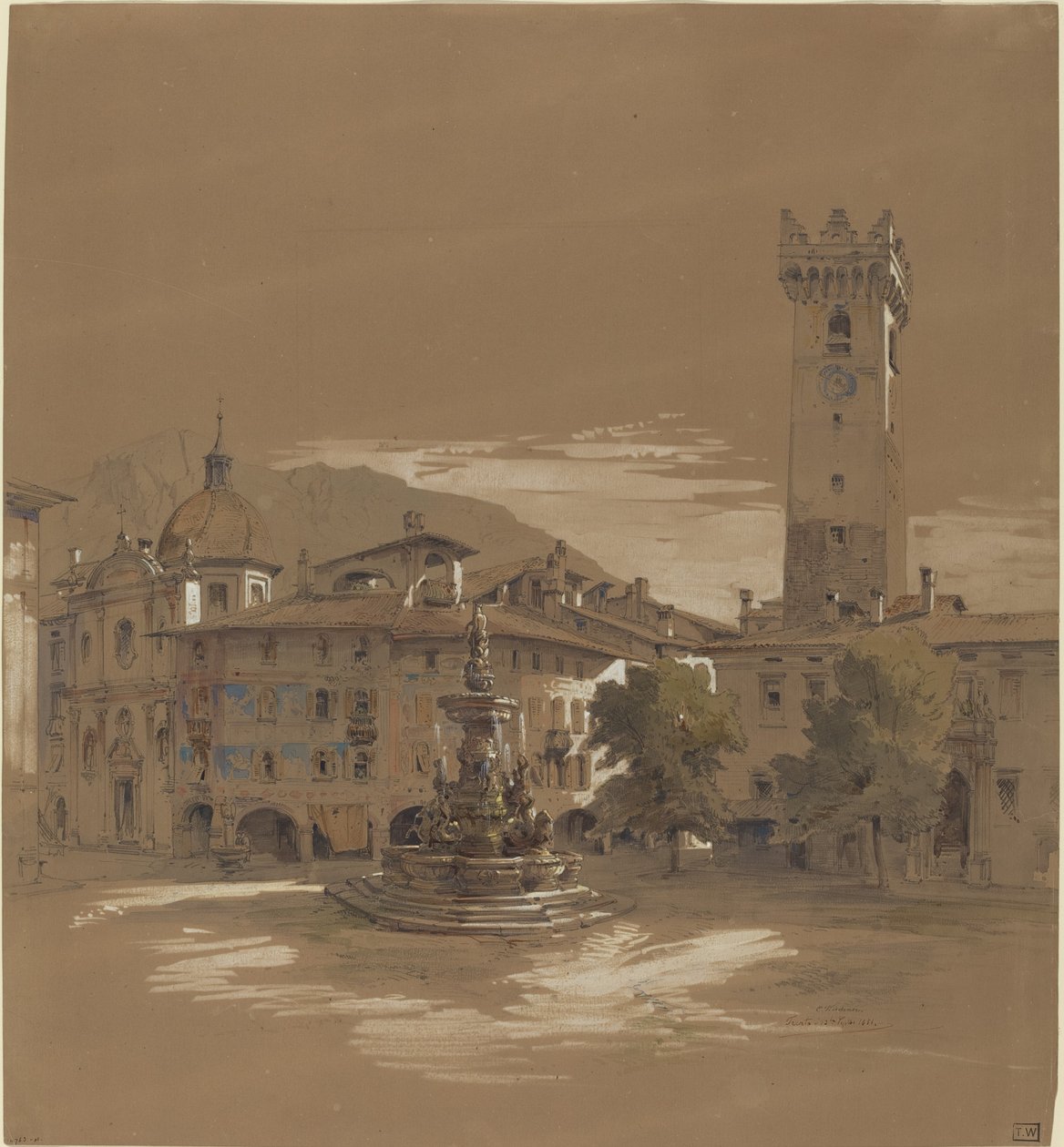 Trento kilátása alkotó: Albert Emil Kirchner