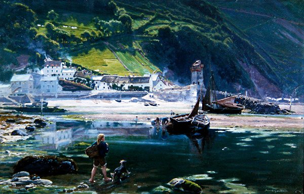 Countisbury Hill, Lynmouth alkotó: Albert Goodwin