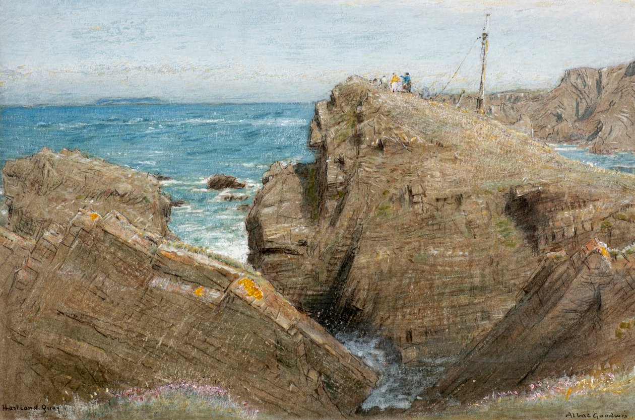 Hartland Quay (akvarell) alkotó: Albert Goodwin