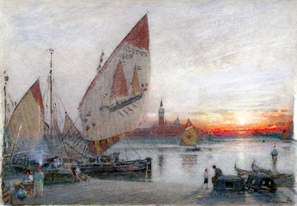 "Velence", 1910 alkotó: Albert Goodwin