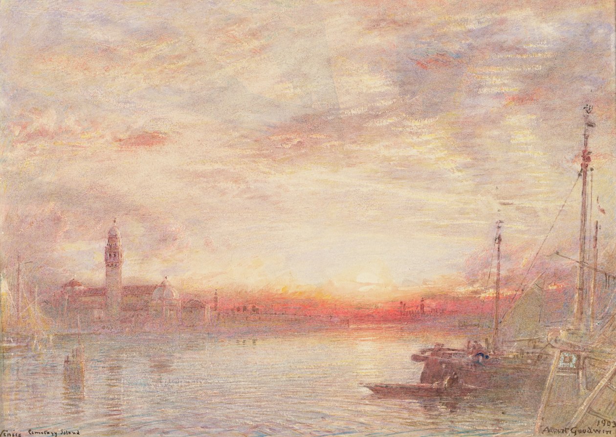 Velence, Temetősziget (San Michele) alkotó: Albert Goodwin