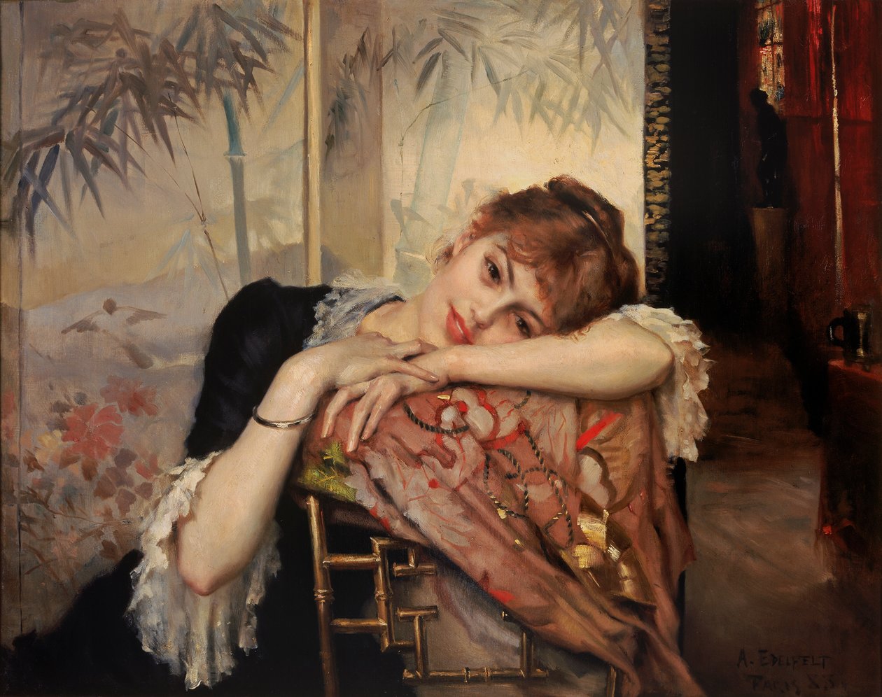 A Parisienne, 1883. alkotó: Albert Gustaf Aristides Edelfelt