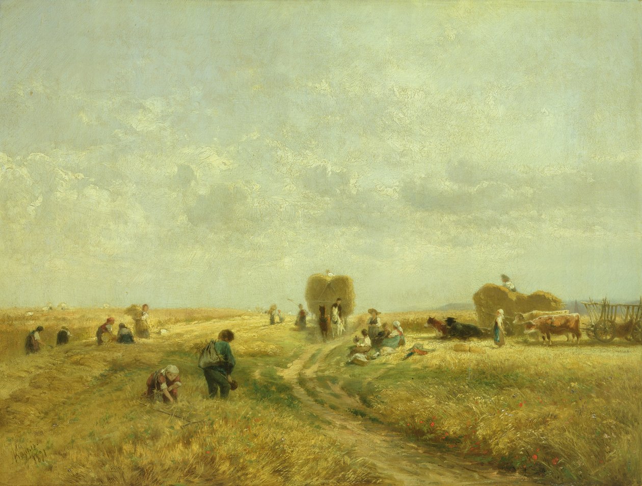 Betakarítás ideje, 1871 alkotó: Albert Kappis