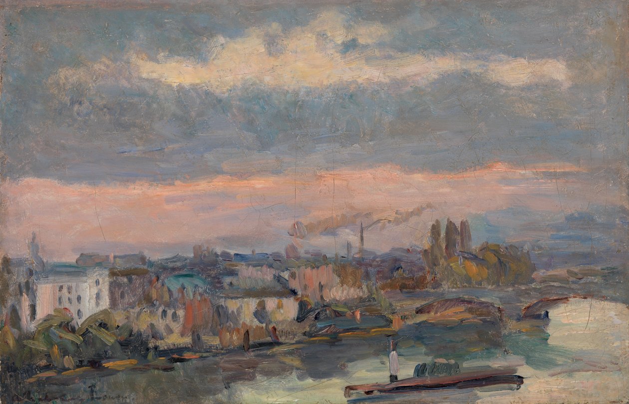 A Szajna mentén (Rouen) alkotó: Albert Lebourg