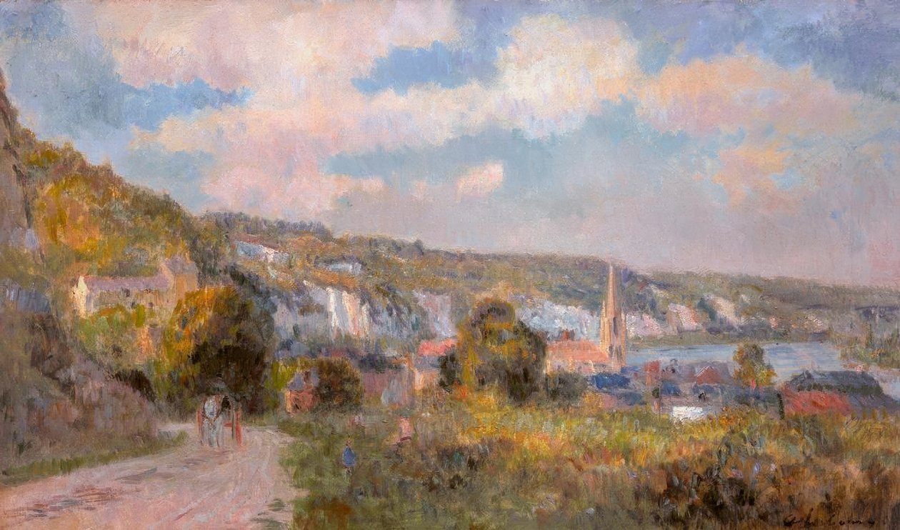 Kilátás a La Bouille-ra, alkotó: Albert Lebourg