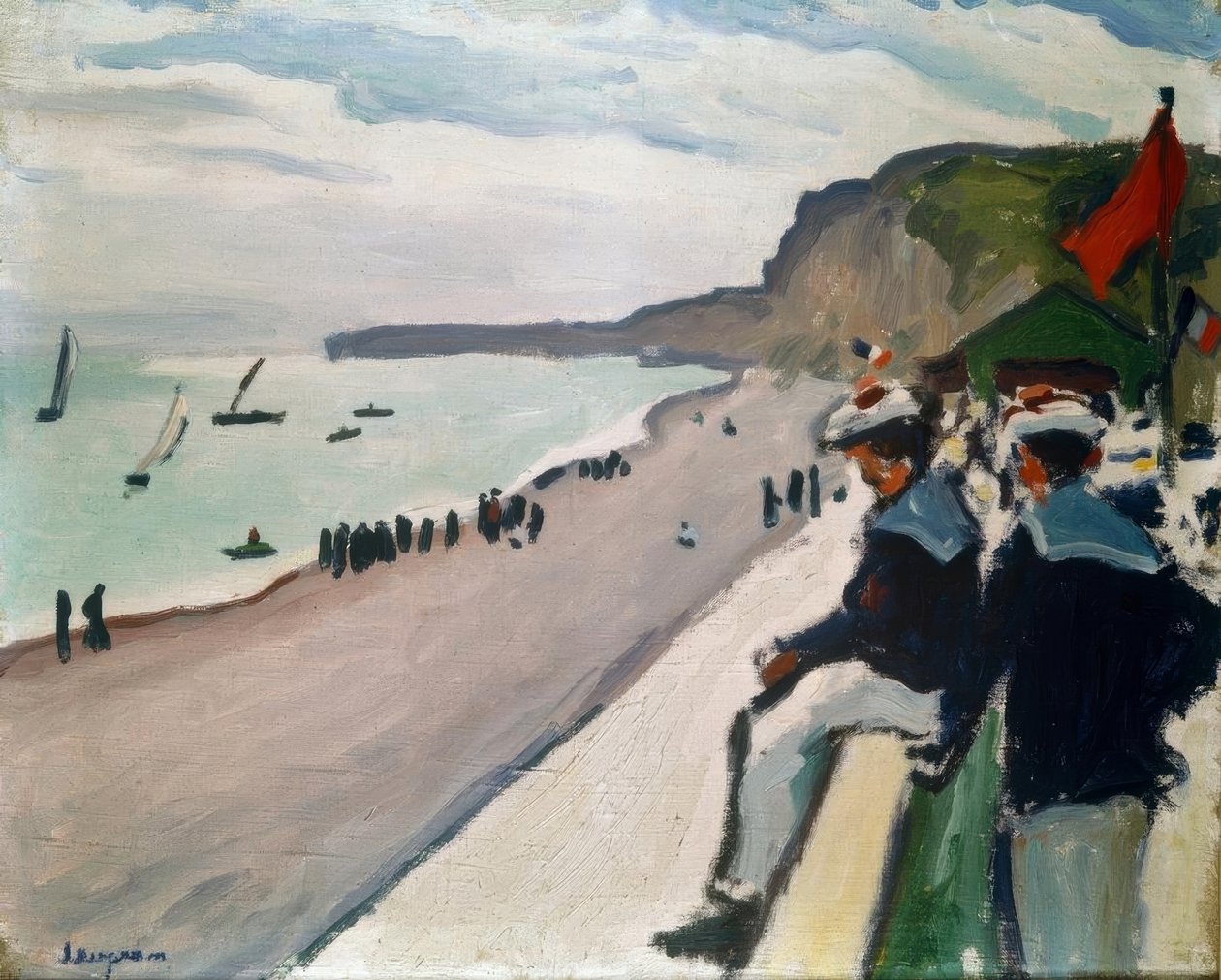 Fecamp tengerpartján alkotó: Albert Marquet