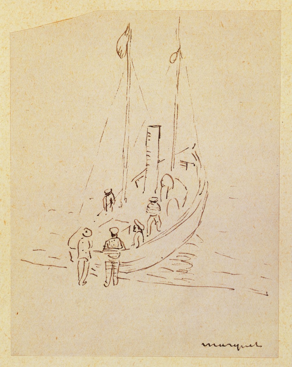 Csónak (ceruza papíron) alkotó: Albert Marquet