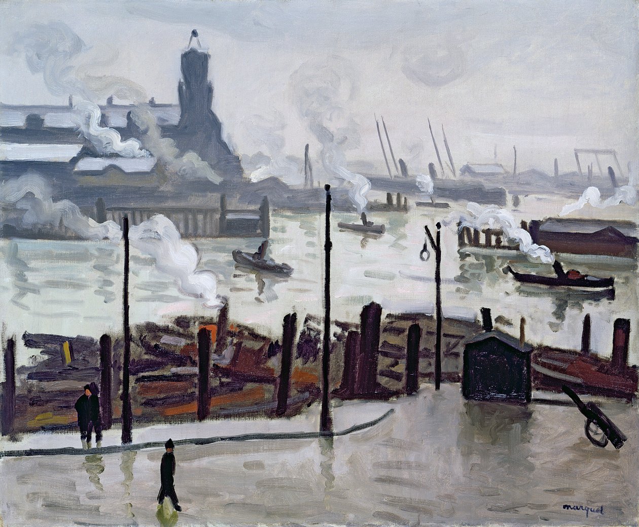 Hamburg kikötője alkotó: Albert Marquet