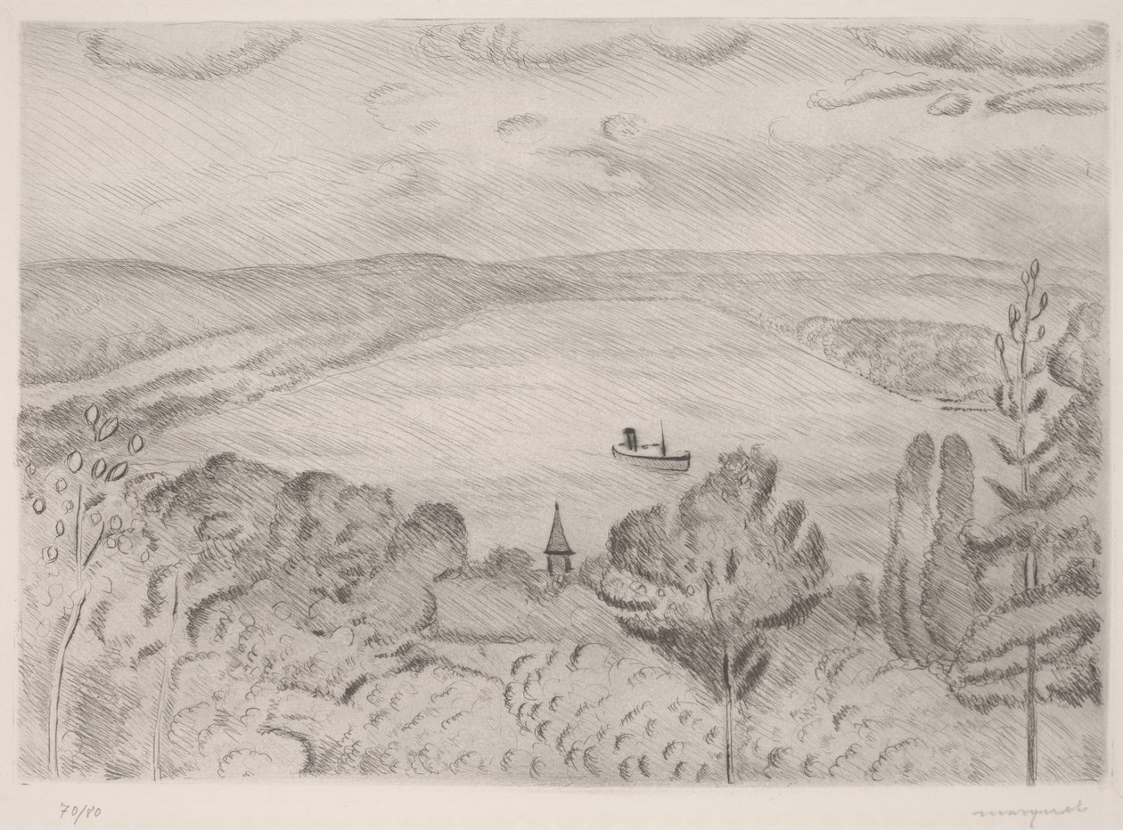 Kikötő (rézkarc) alkotó: Albert Marquet