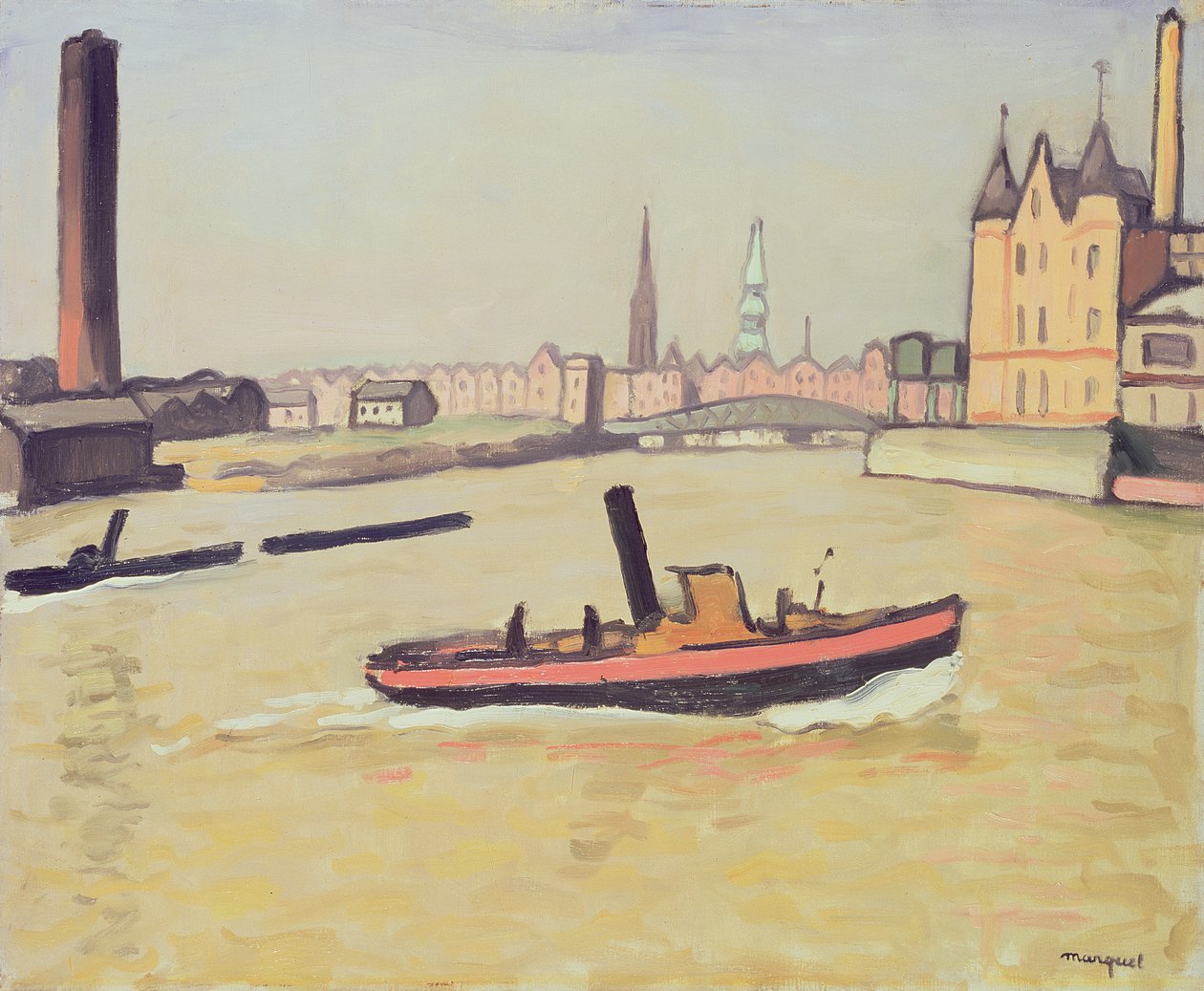 Hamburg kikötője alkotó: Albert Marquet