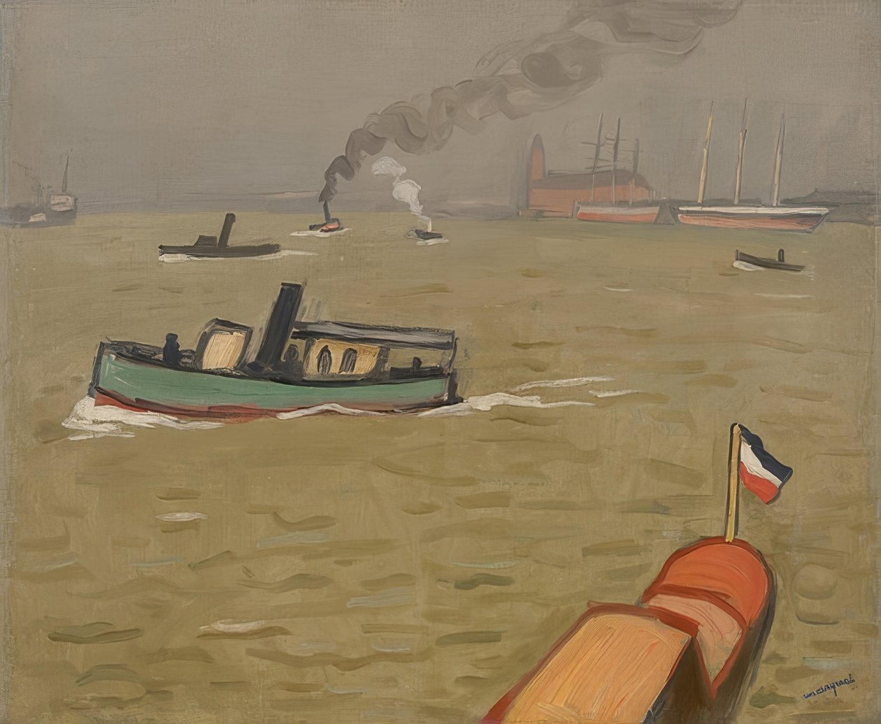 Vedette, Hamburg. 1909 alkotó: Albert Marquet