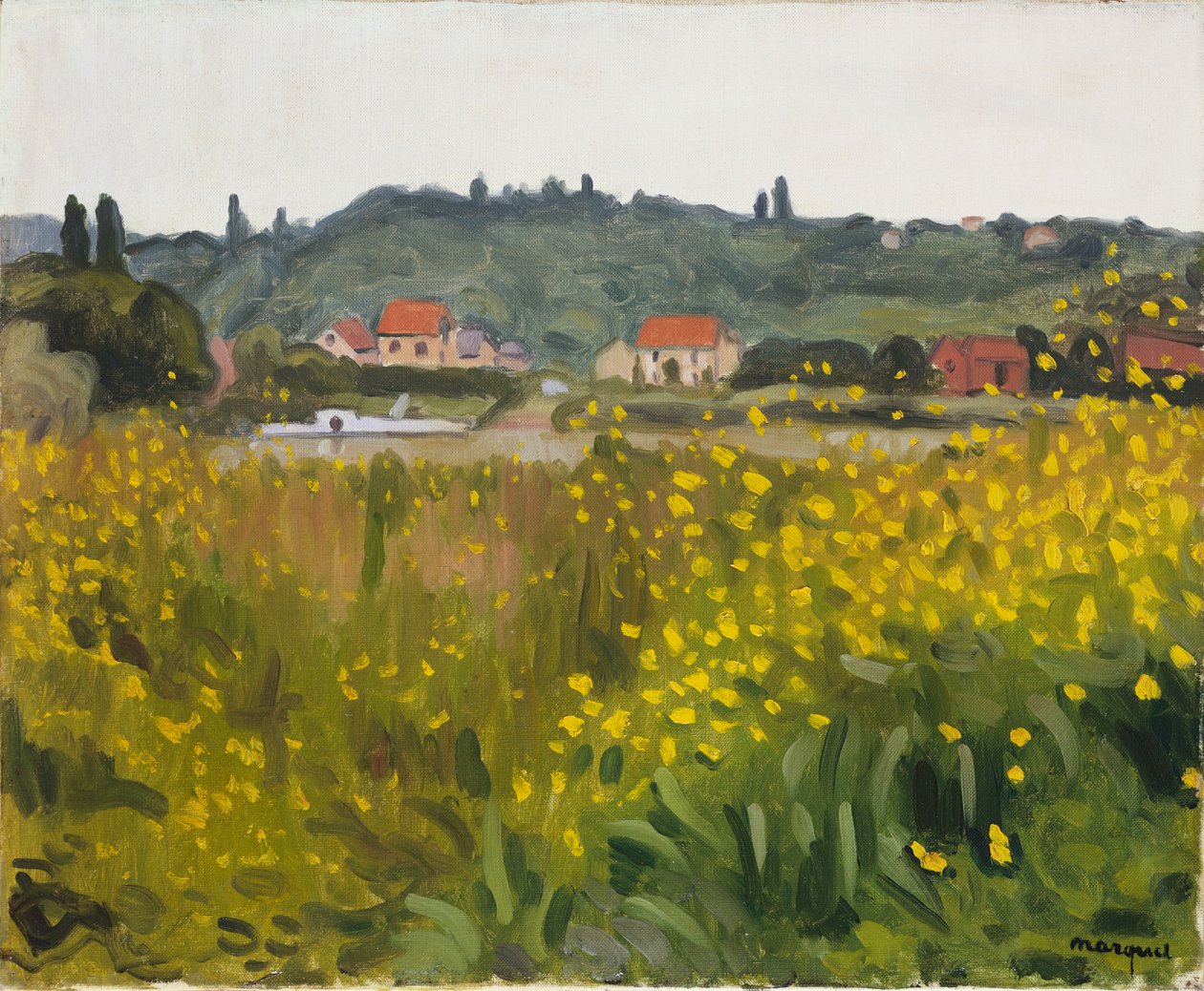 Sárga virágok Villenesben alkotó: Albert Marquet