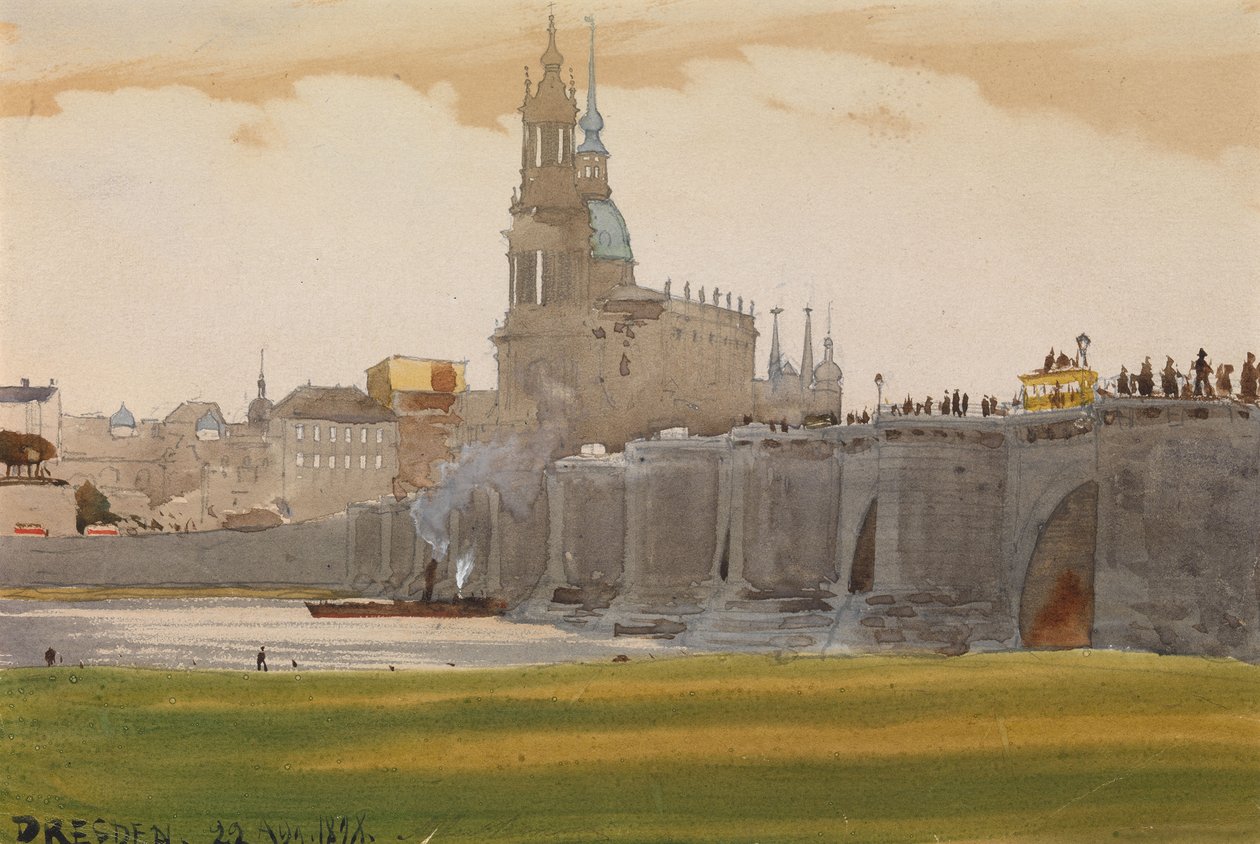 Drezda látképe, 1898 alkotó: Albert Nikolaevich Benois