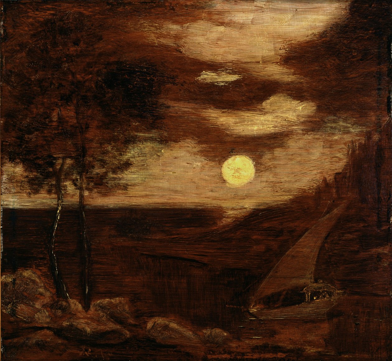 A szerelmesek hajója alkotó: Albert Pinkham Ryder
