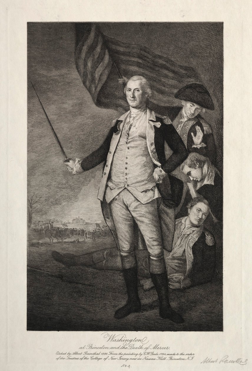 George Washington Princetonban, 1898. alkotó: Albert Rosenthal