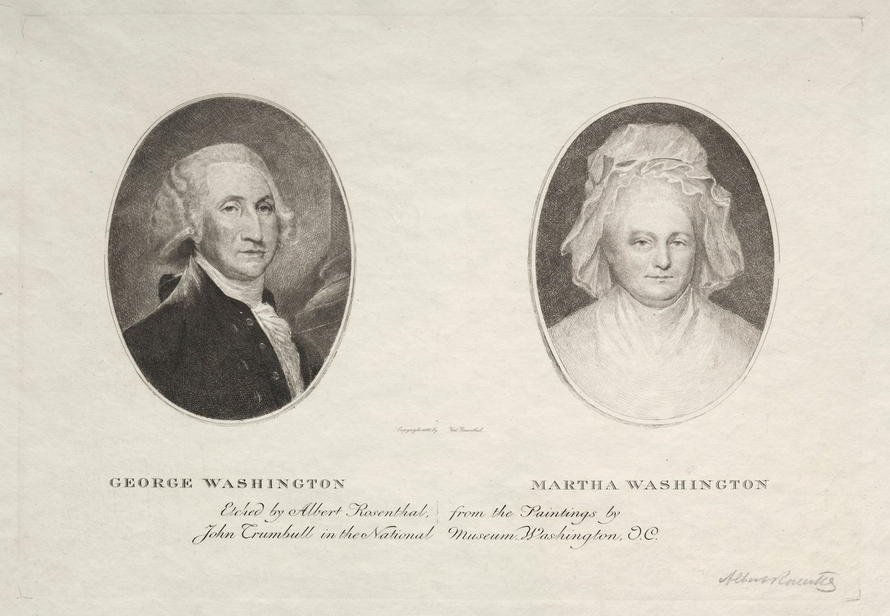 George és Martha Washington alkotó: Albert Rosenthal