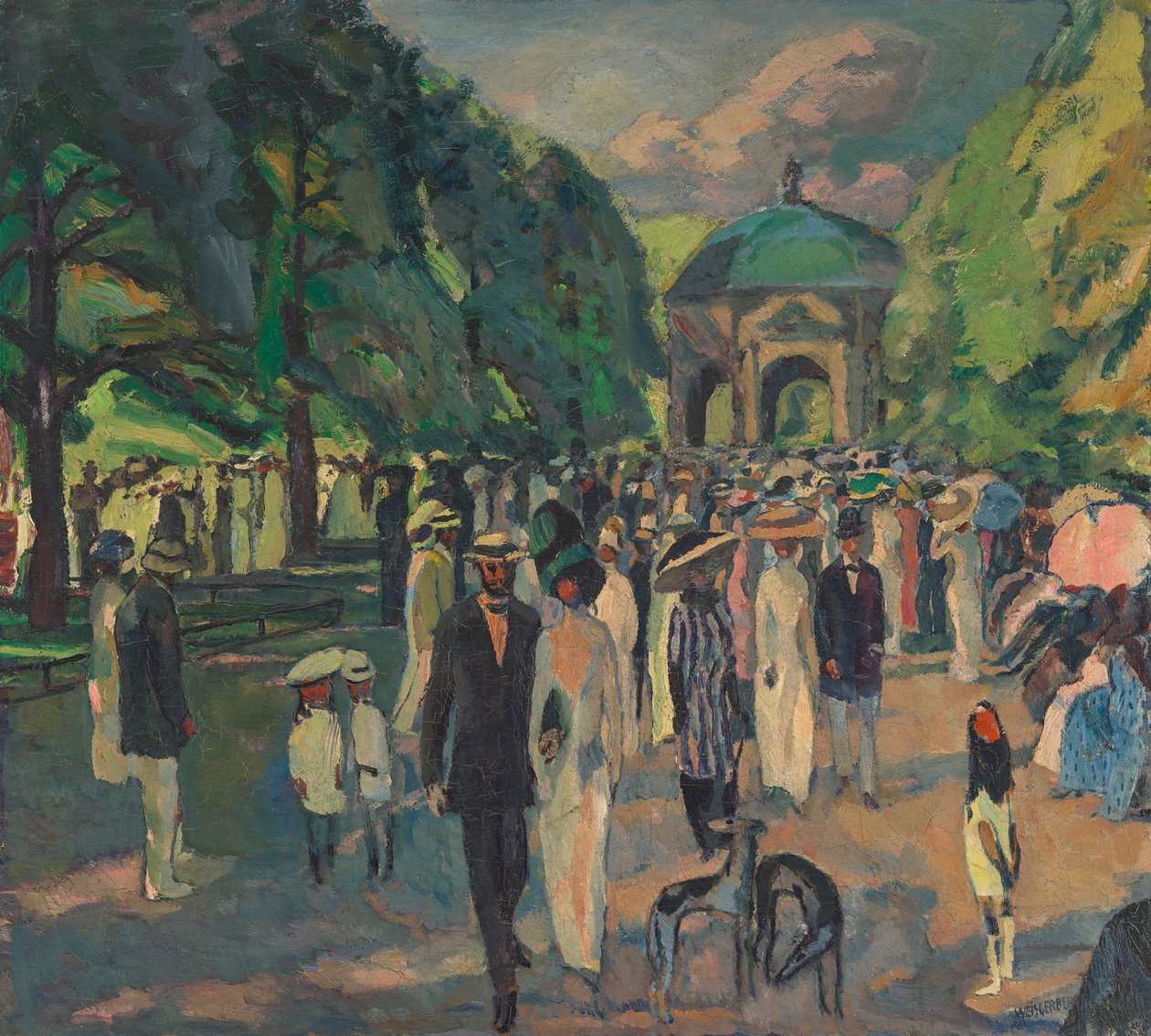 A müncheni Hofgartenben alkotó: Albert Weisgerber