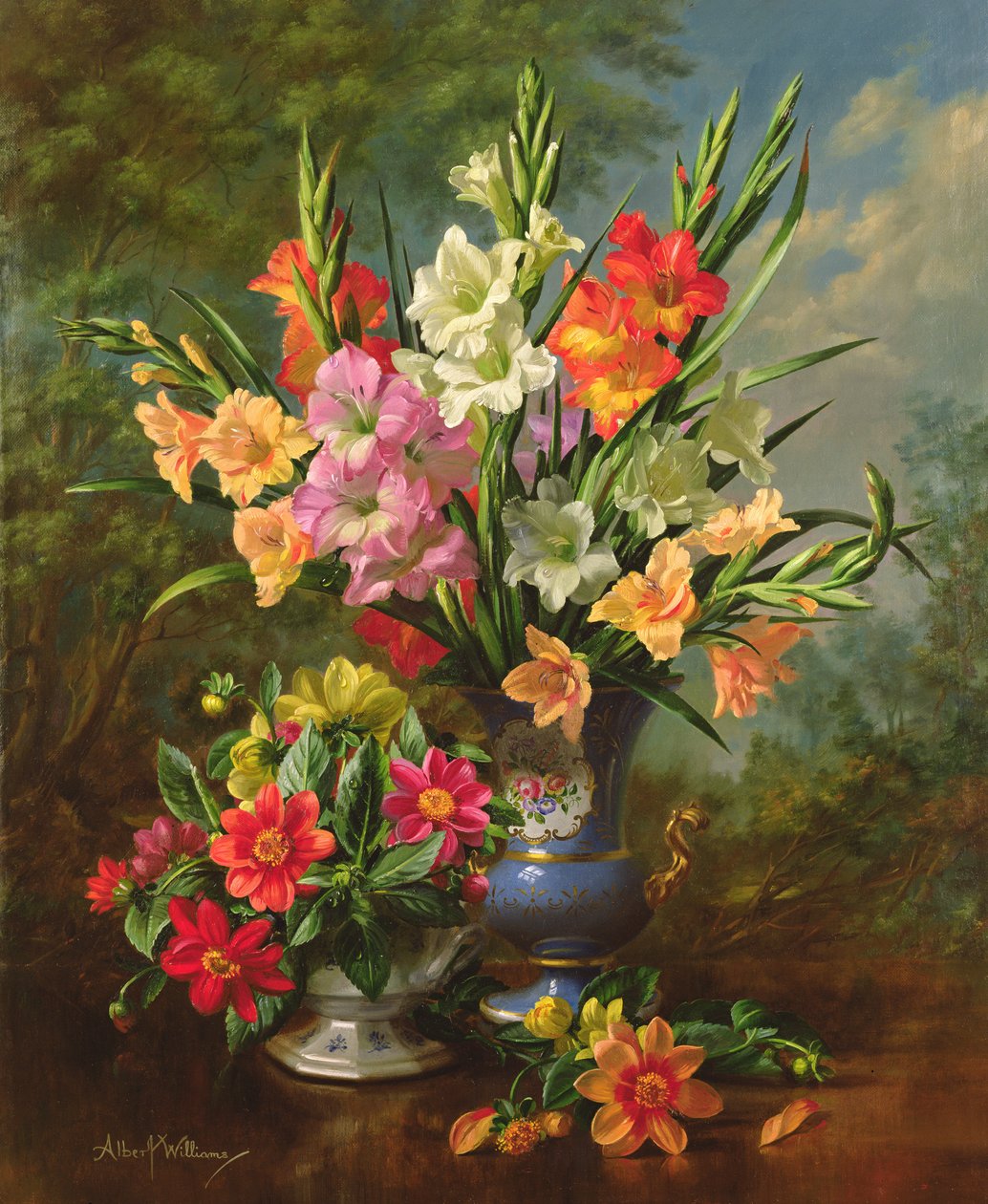 AB1062B Gladiolák és dáliák alkotó: Albert Williams