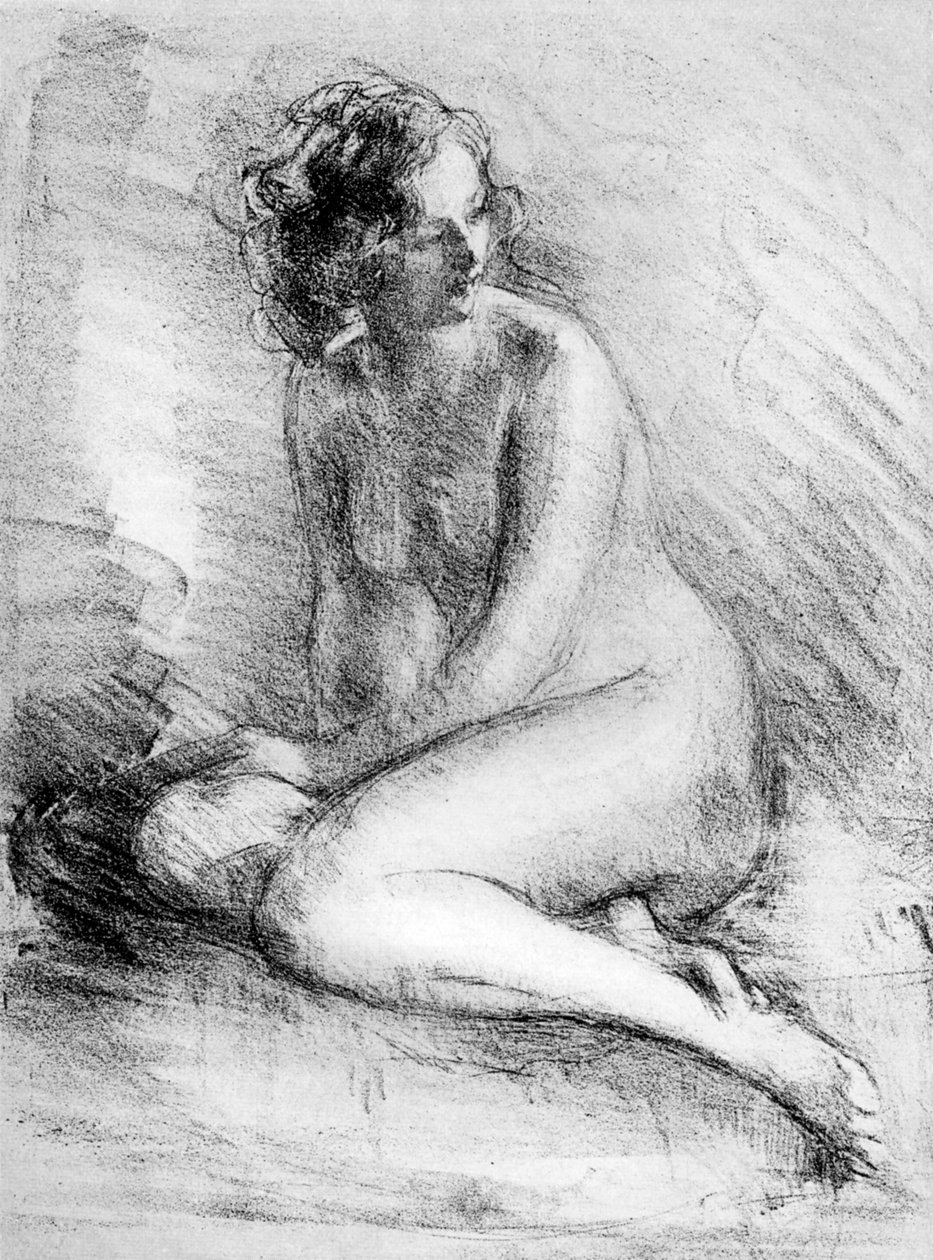 Akttanulmány, 1913. alkotó: Albert de Belleroche