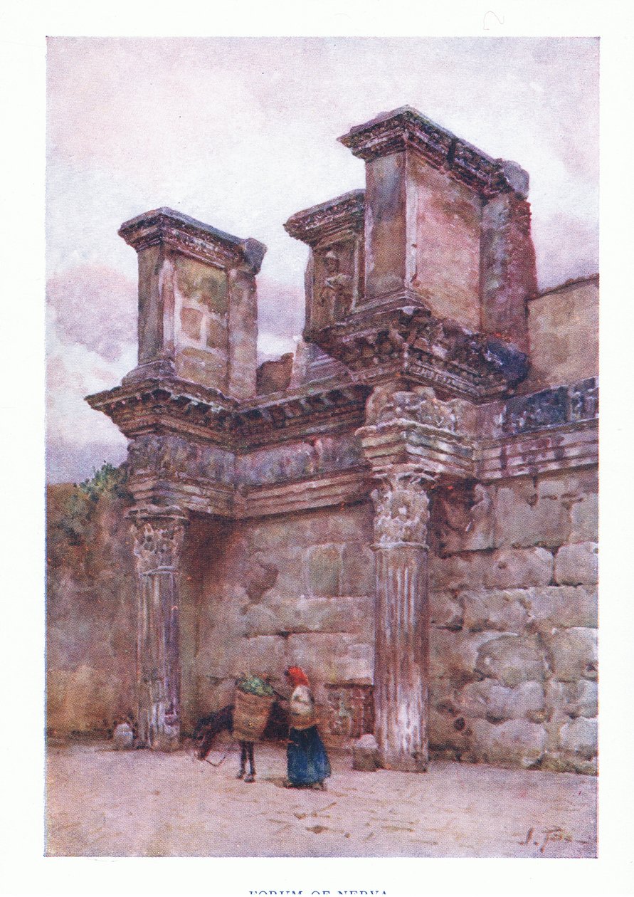 Forum of Nerva, Rómából, az A & C Black Ltd kiadásában, 1925 alkotó: Alberto Pisa