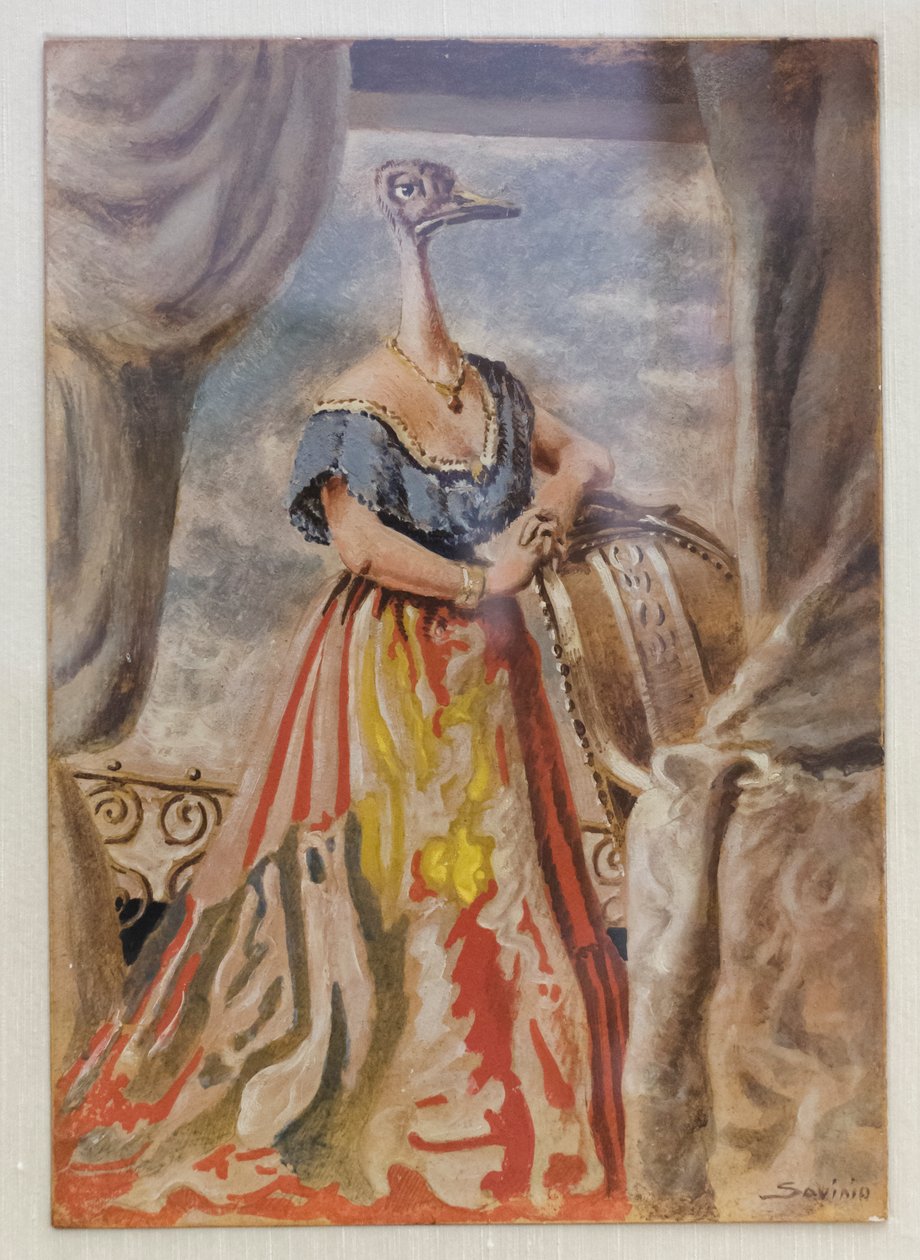 A papír, 1930-31 körül (tempera kartonon) alkotó: Alberto (1891 1952) Savinio