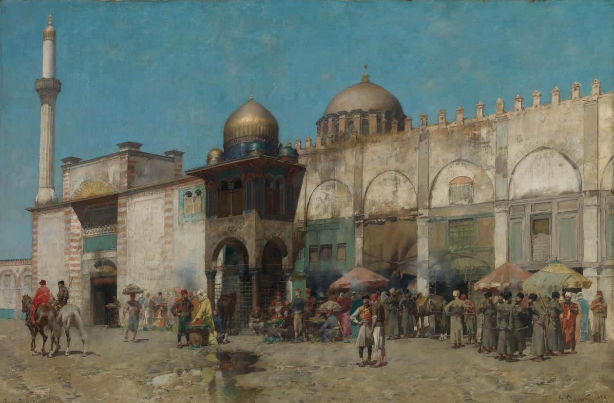 Egy mecset, 1886. alkotó: Alberto Pasini