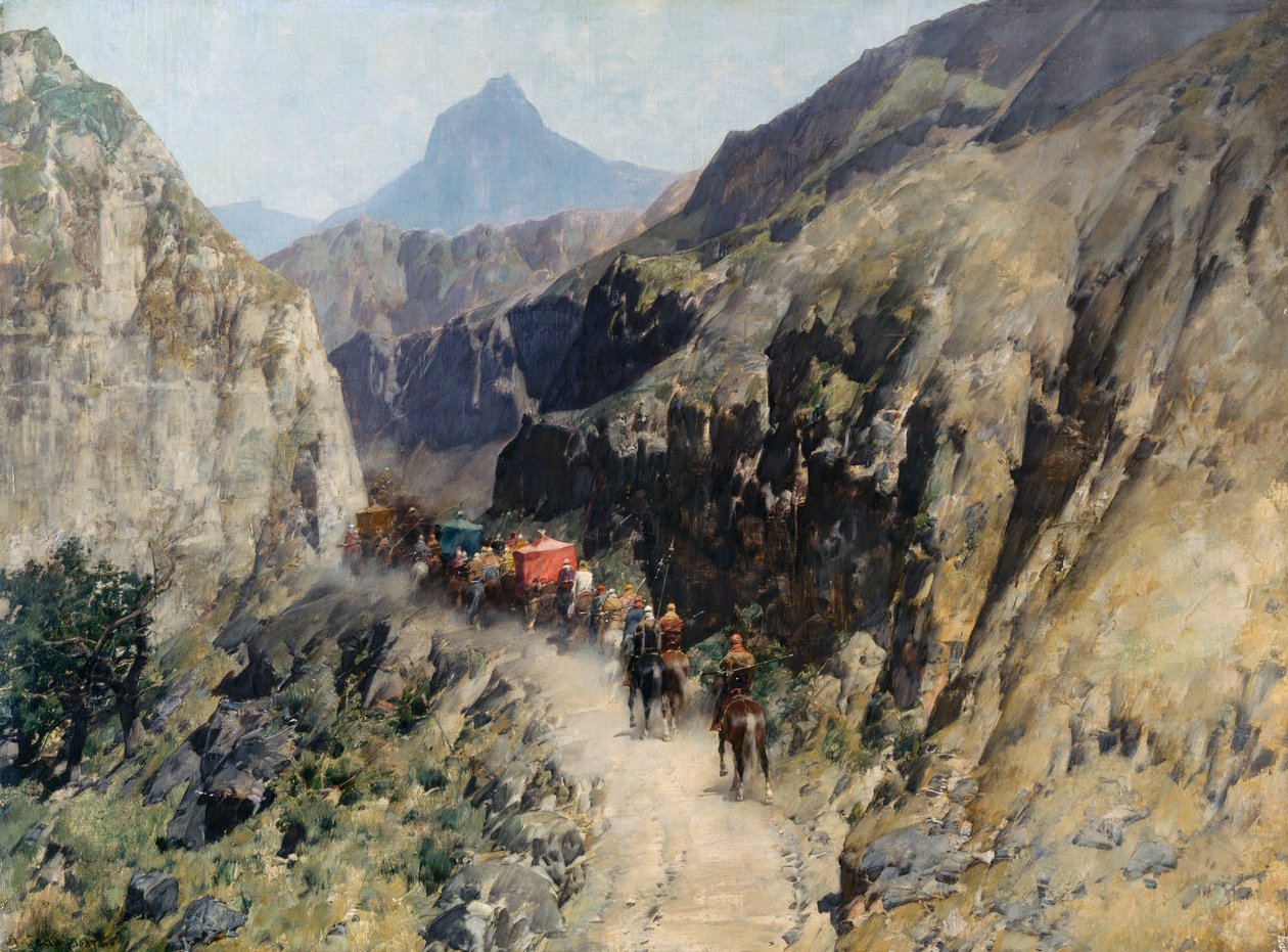 Karaván Perzsiában alkotó: Alberto Pasini
