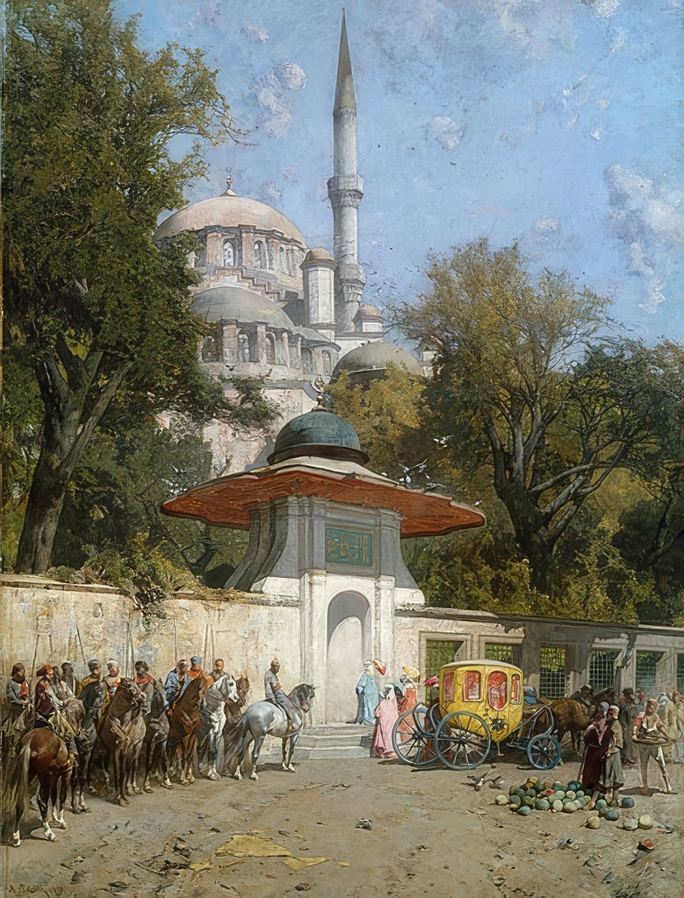 Egy mecset. 1872 alkotó: Alberto Pasini