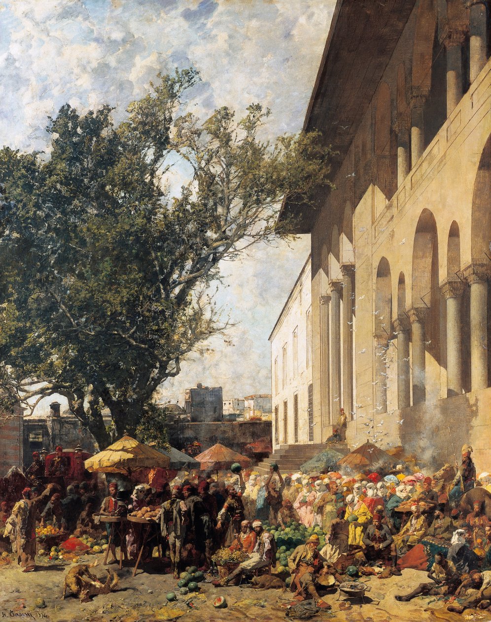Konstantinápolyi piac alkotó: Alberto Pasini