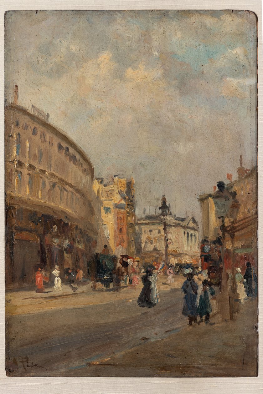 Regent Street (olaj, tábla) alkotó: Alberto Pisa