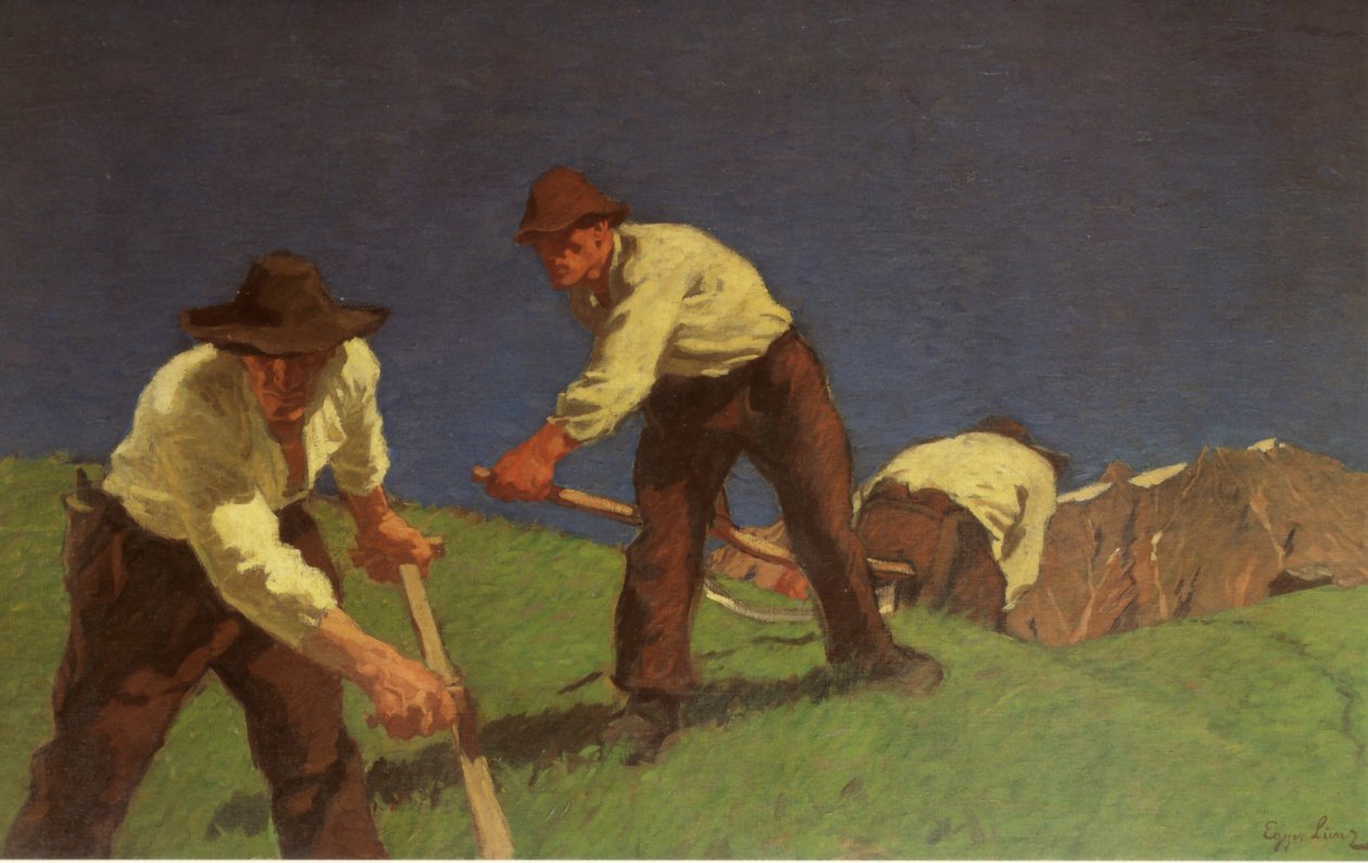 A Bergmaher I. verzió alkotó: Albin Egger Lienz