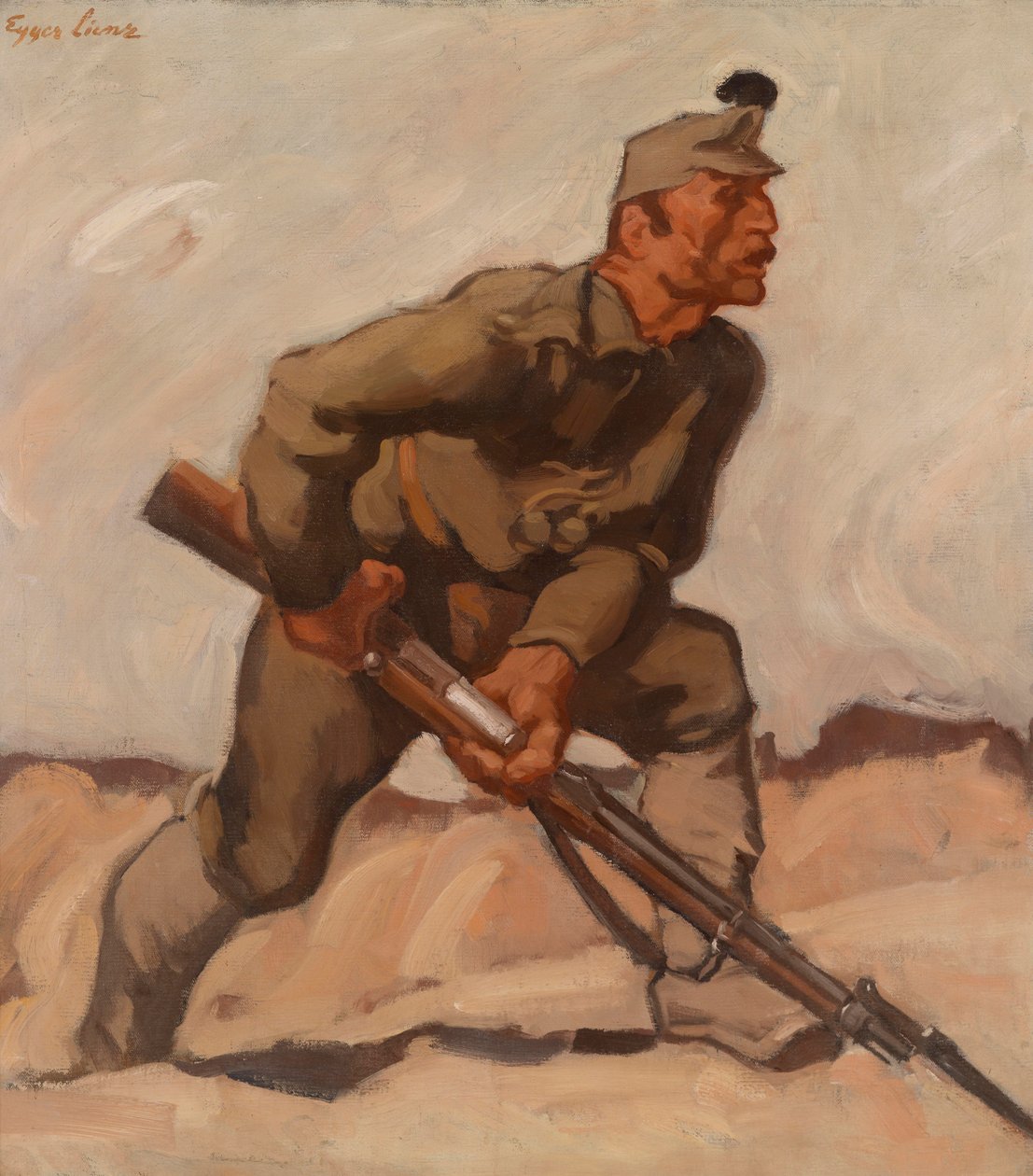 Kaiserschütze (Dolomitenwacht) alkotó: Albin Egger Lienz