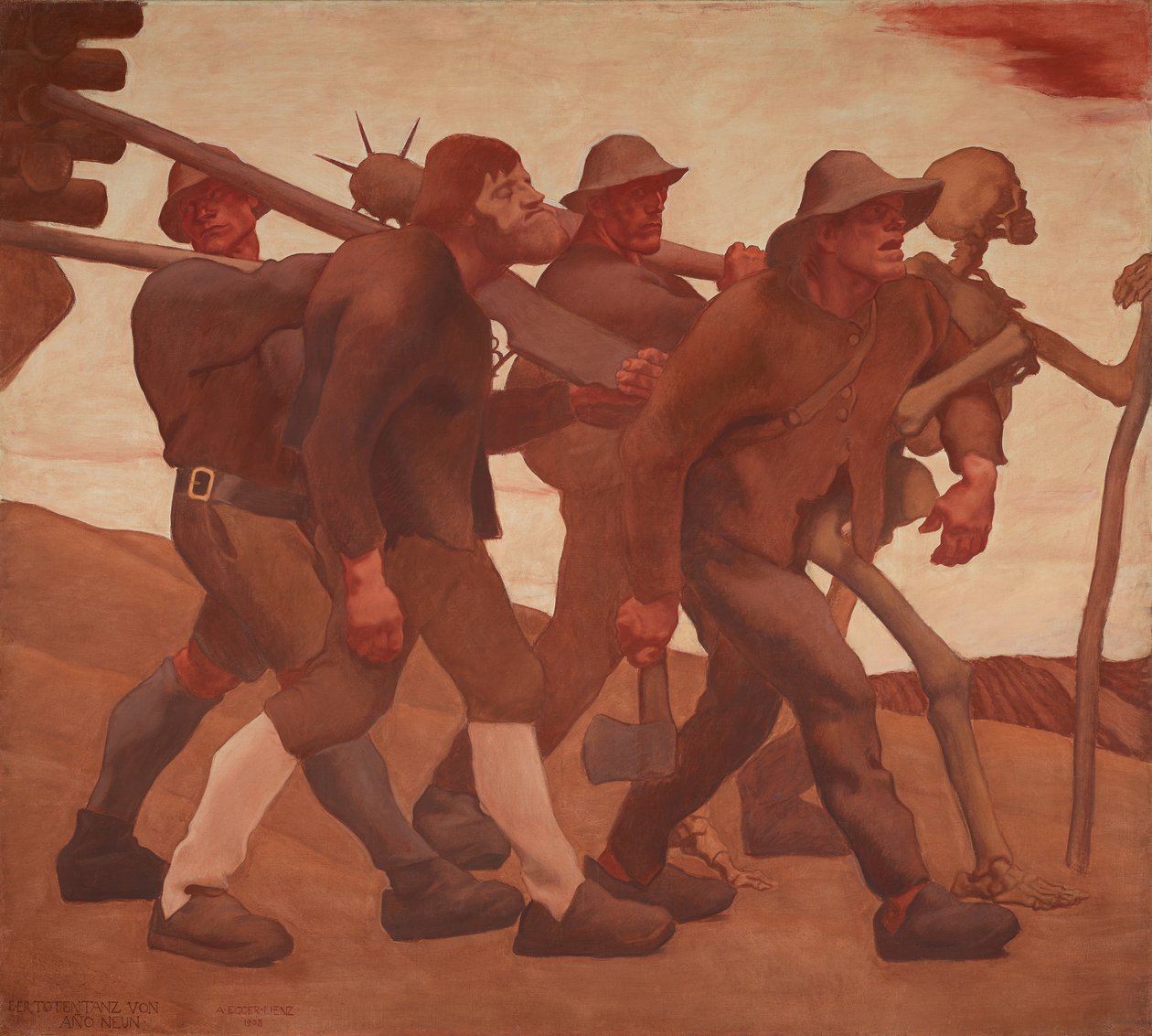 A haláltánc Anno Nine-ből alkotó: Albin Egger Lienz