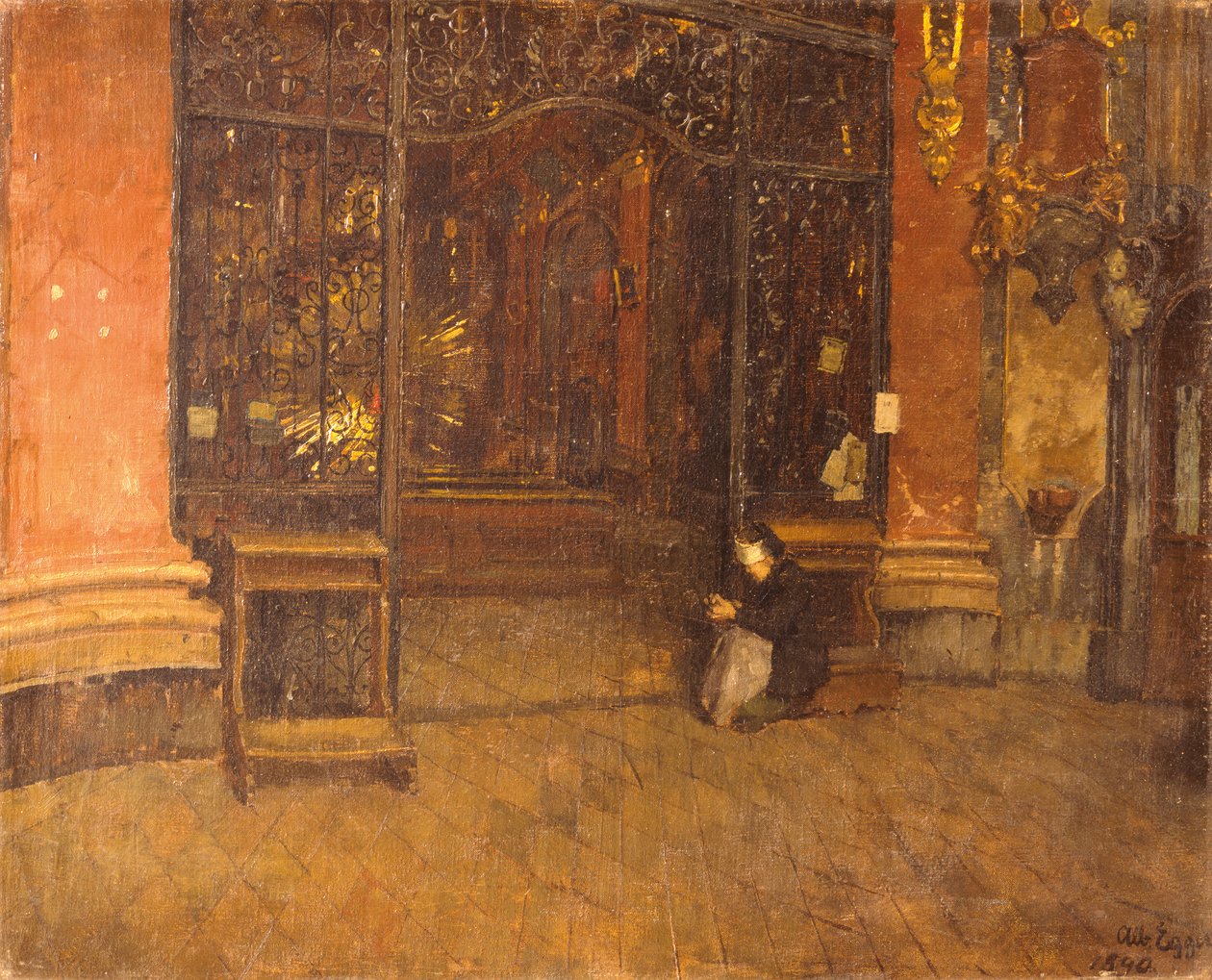 A müncheni Johanneskirche belseje alkotó: Albin Egger Lienz