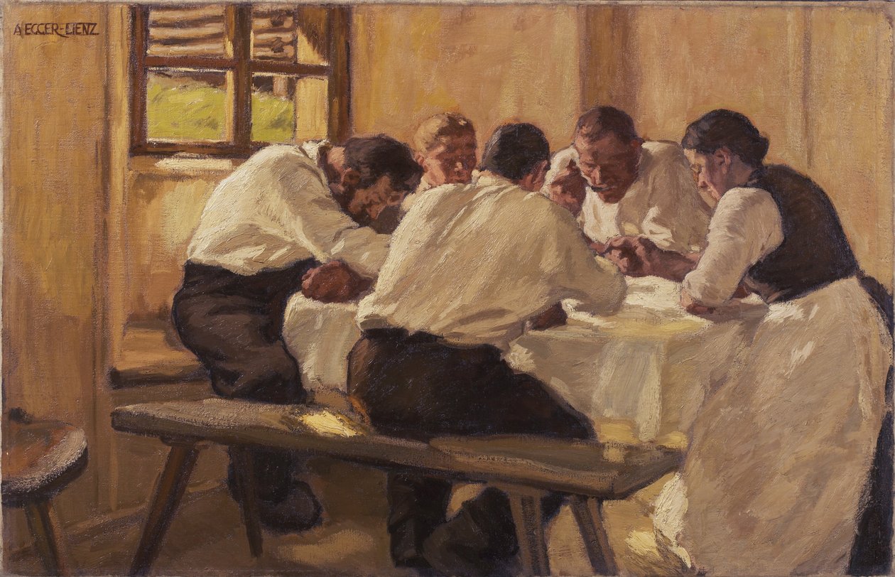 Ebéd A leves, II. verzió, 1910 alkotó: Albin Egger Lienz