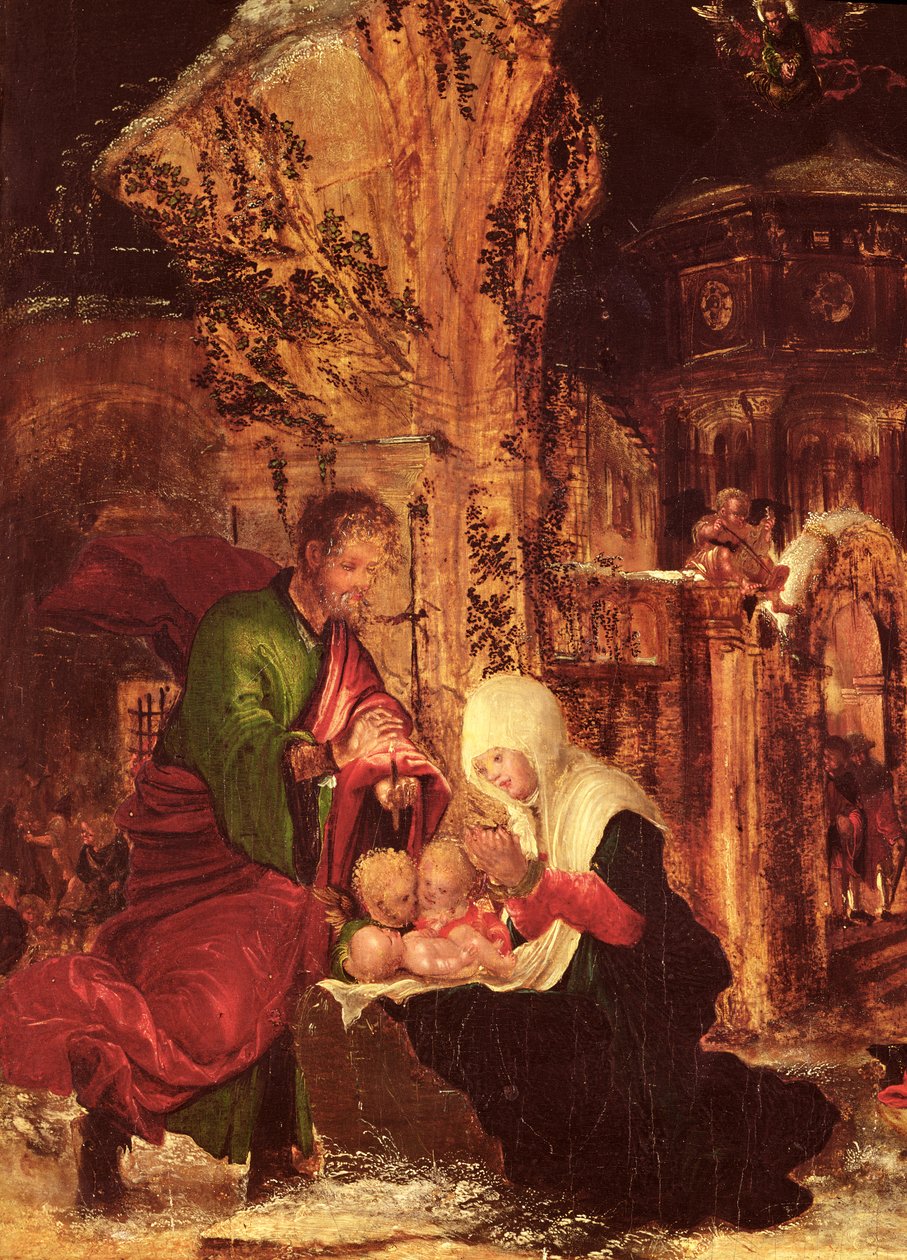 Krisztus születése (Szent Éjszaka), 1520-25 körül (66588 részlet) alkotó: Albrecht Altdorfer