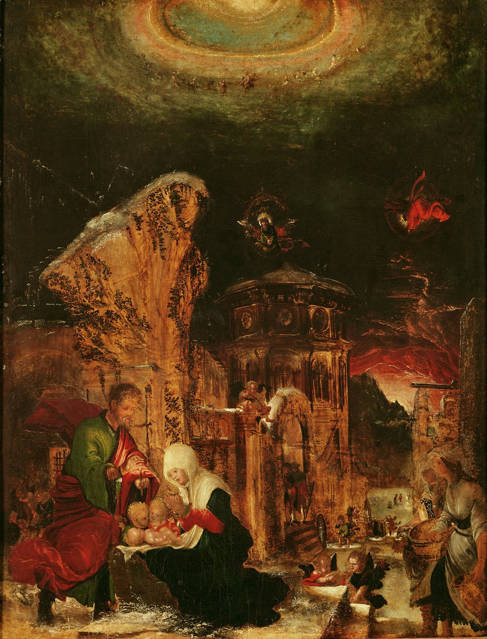Krisztus születése (Szent Éjszaka), 1520-25 körül (részletesen lásd: 66589) alkotó: Albrecht Altdorfer