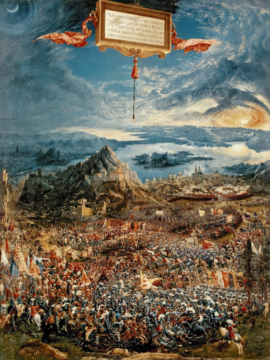 Az Issus-i csata, avagy Nagy Sándor győzelme, 1529 alkotó: Albrecht Altdorfer