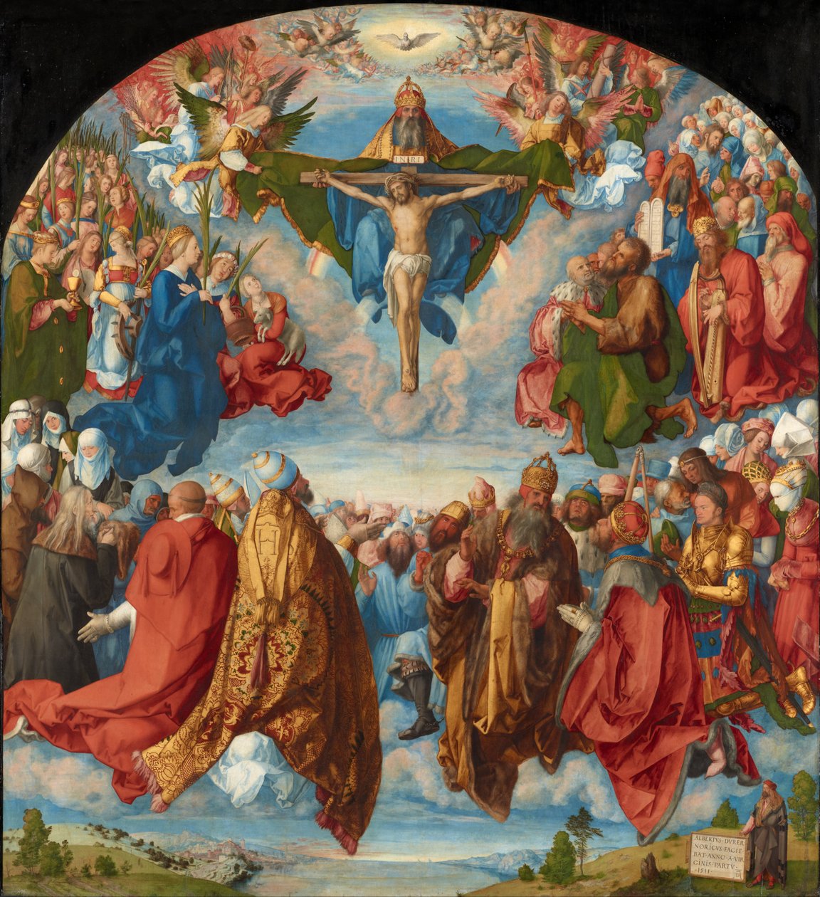 A Szentháromság imádása (Landauer -oltár) alkotó: Albrecht Dürer