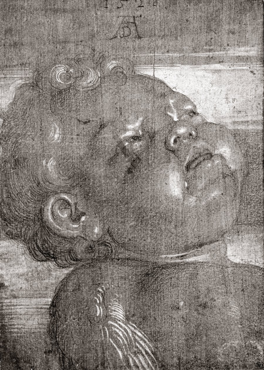 Cherubim sír, 1521 (grafit és gouache, papír) alkotó: Albrecht Dürer