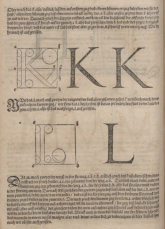 Betűk építése alkotó: Albrecht Dürer