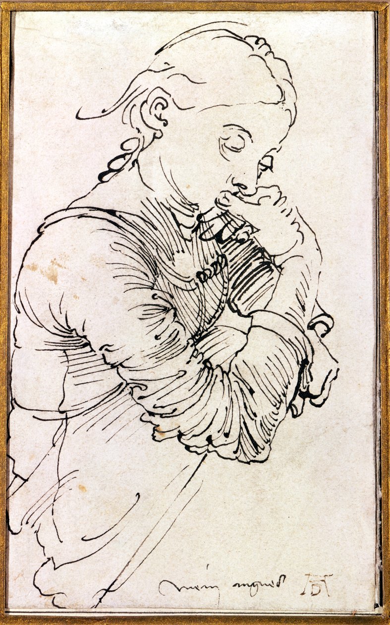 „Az én Ágnesem”, Durer lányként ábrázolt felesége, 1494 alkotó: Albrecht Dürer
