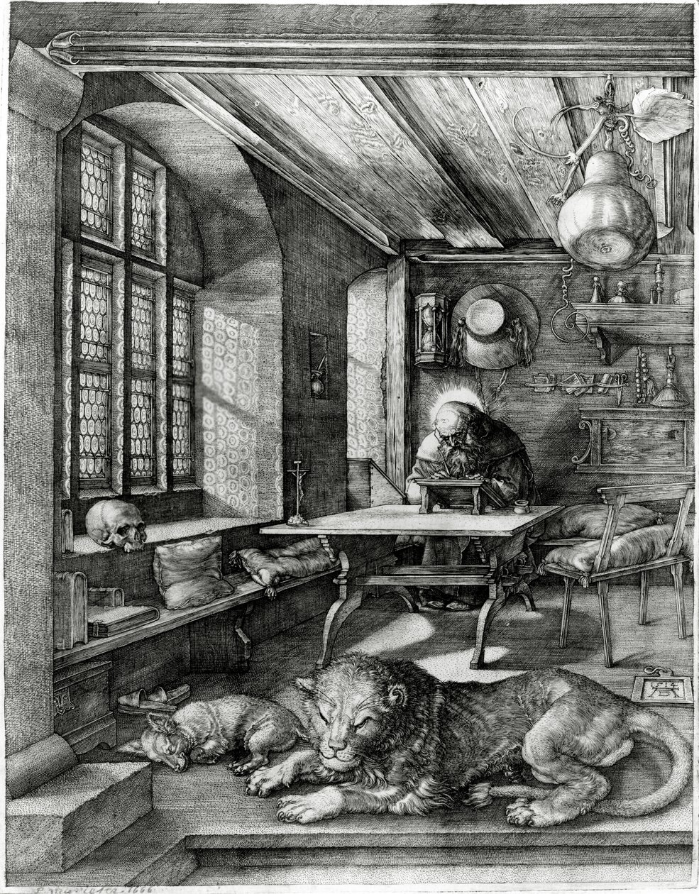 Szent Jeromos tanulmányában, 1514 alkotó: Albrecht Dürer